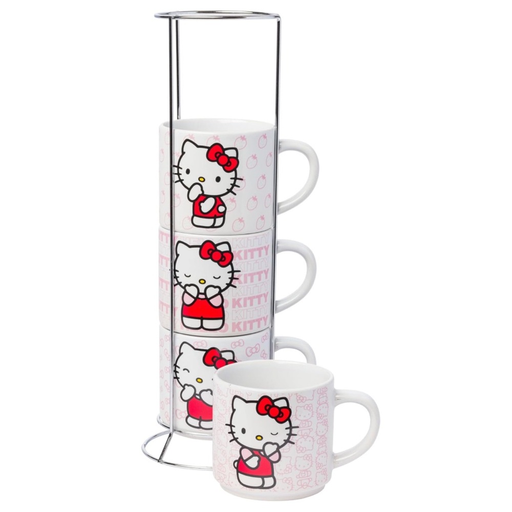 Sanrio Hello Kitty Poses Ceramic Mugs Stackable Set
